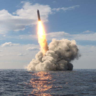 A nuclear weapon above water