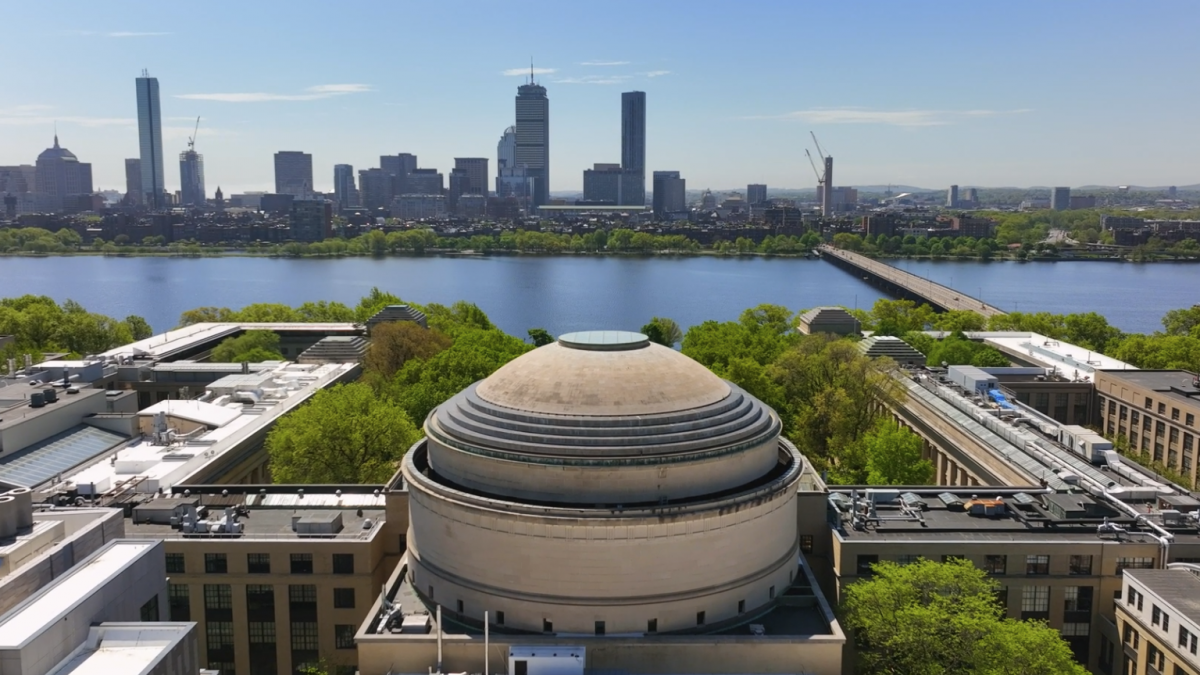 The MIT Dome facing the Charles River and city of Boston