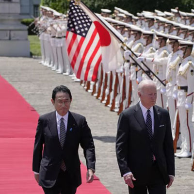 Japanese Prime Minister Fumio Kishida and U.S. President Joe Biden in May in Tokyo