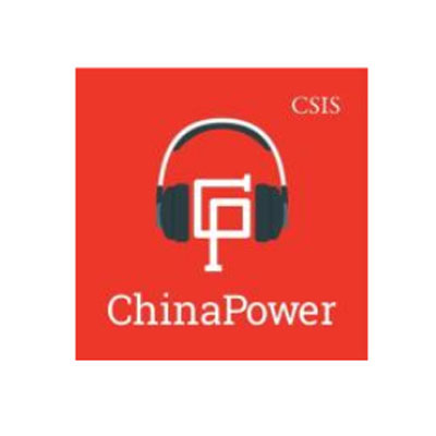 Illustration of headphones over a C and P to represent China Power