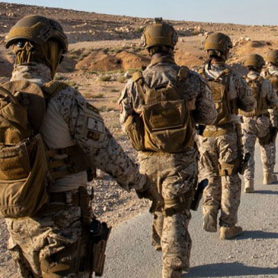 Saudi, Jordanian, Lebanese, Iraqi, and Cypriot troops participate in the Eager Lion joint exercise in Jordan