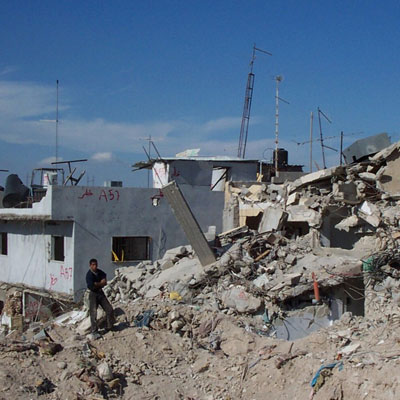 The aftermath of an Israeli airstrike in Jenin