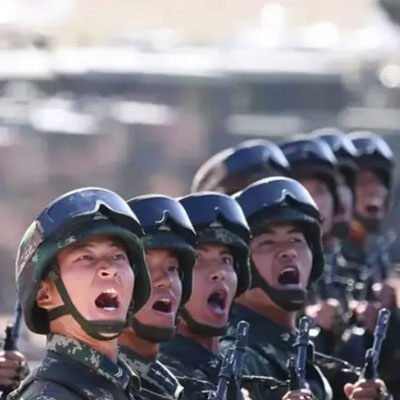 Chinese military in line