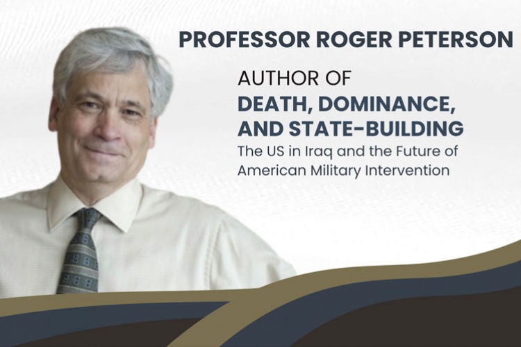 Roger Petersen with the title of his book