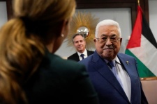 Palestinian Authority President Mahmoud Abbas meeting with U.S. Secretary of State Antony Blinken