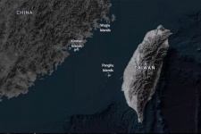Map of Taiwan and China's coast