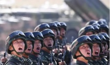 Chinese military in line