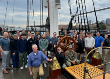 SSP group onboard the wooden deck of the USS Constitution