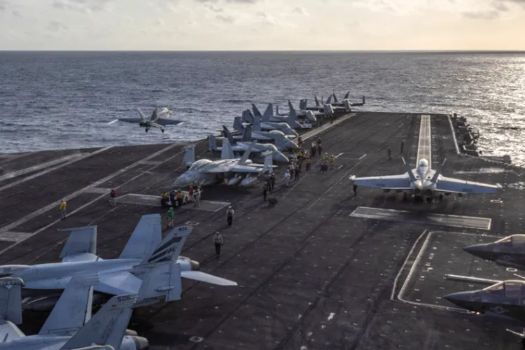A U.S. aircraft carrier in the Indian Ocean, August 2026 Zoe Simpson / Reuters
