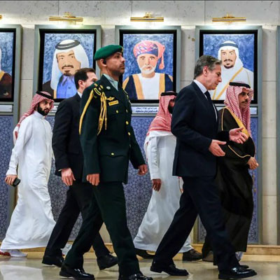 U.S. Secretary of State Antony Blinken and Saudi Arabian Foreign Minister Prince Faisal bin Farhan bin Abdullah