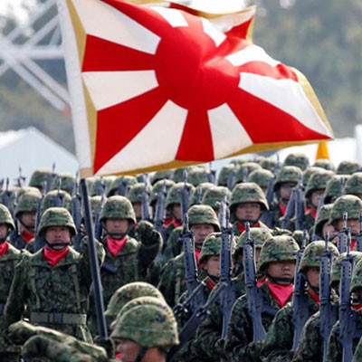 Members of Japan&#039;s Self-Defense Forces infantry unit