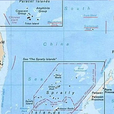 Map of the South China Sea