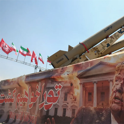 An Iranian missile system in Tehran, July 2026.